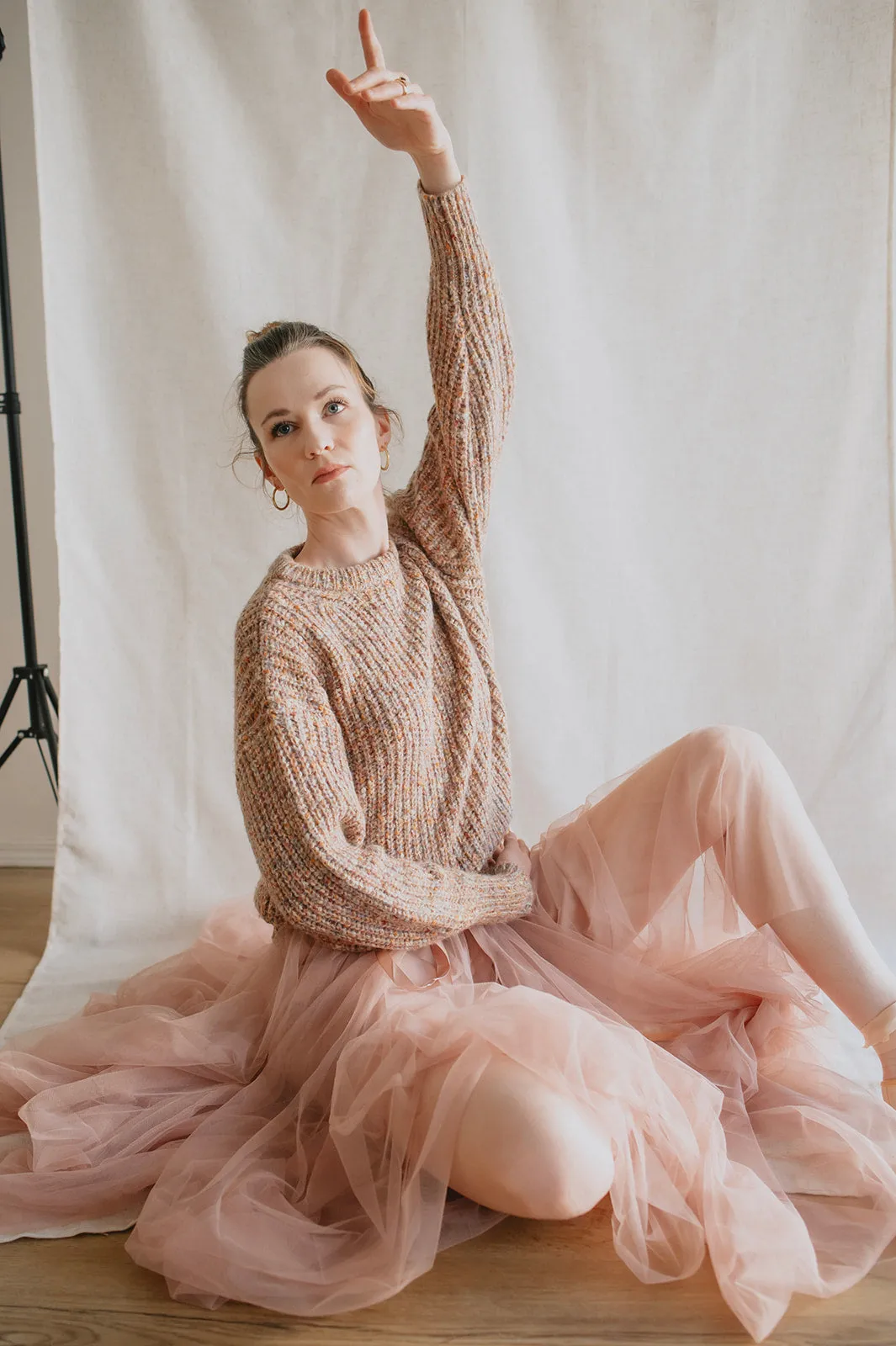 The Misty Melange Pullover Sweater - PLUS
