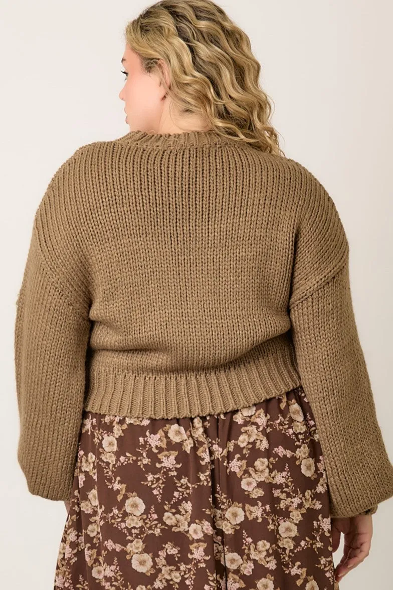 The Wren Embroidered Floral Sweater - PLUS