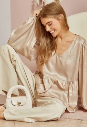 Tristan Shimmer Babydoll Top