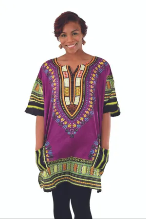 Vibrant African Dashiki with Front Pockets – Bold, Comfortable & Stylish (XL-6X)