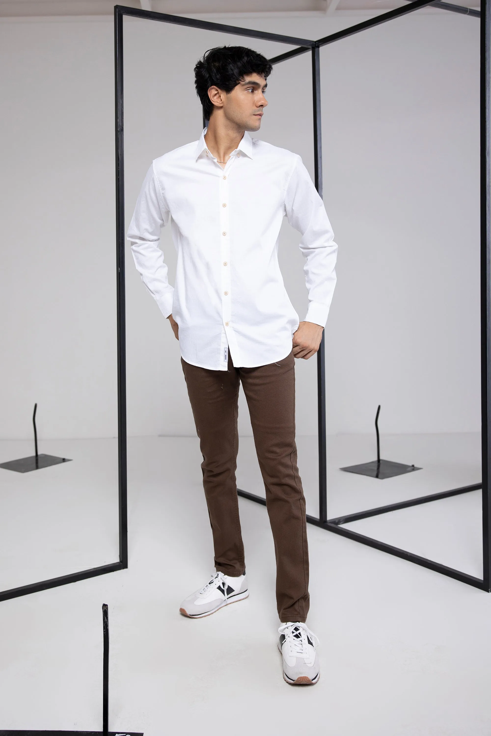 White Jacquard Shirt