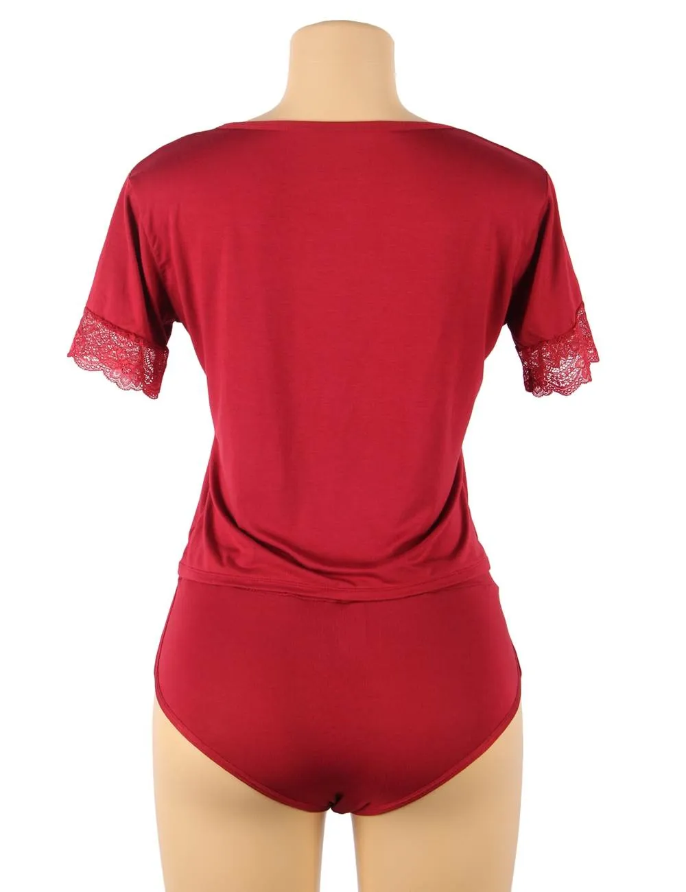 Wine & Black Sexy Fashion Cotton High Quality Women Pajama Sets With Farawlaya
