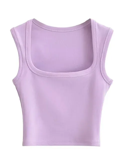 Women&#8217;s Sling Vest Camis Vests Summer High-precision 2025 New Collar Streamlined Sexy Tops Deep Square Fashion Crop