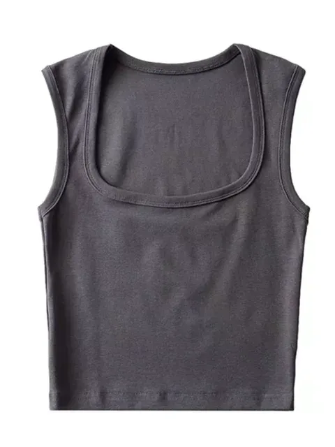 Women&#8217;s Sling Vest Camis Vests Summer High-precision 2025 New Collar Streamlined Sexy Tops Deep Square Fashion Crop
