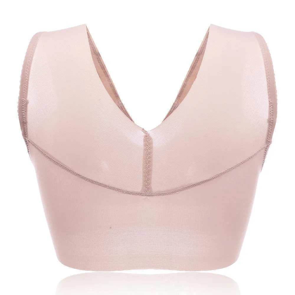Women's Plus Size Breathable Comfy Seamless Wireless Padded Sports Bra