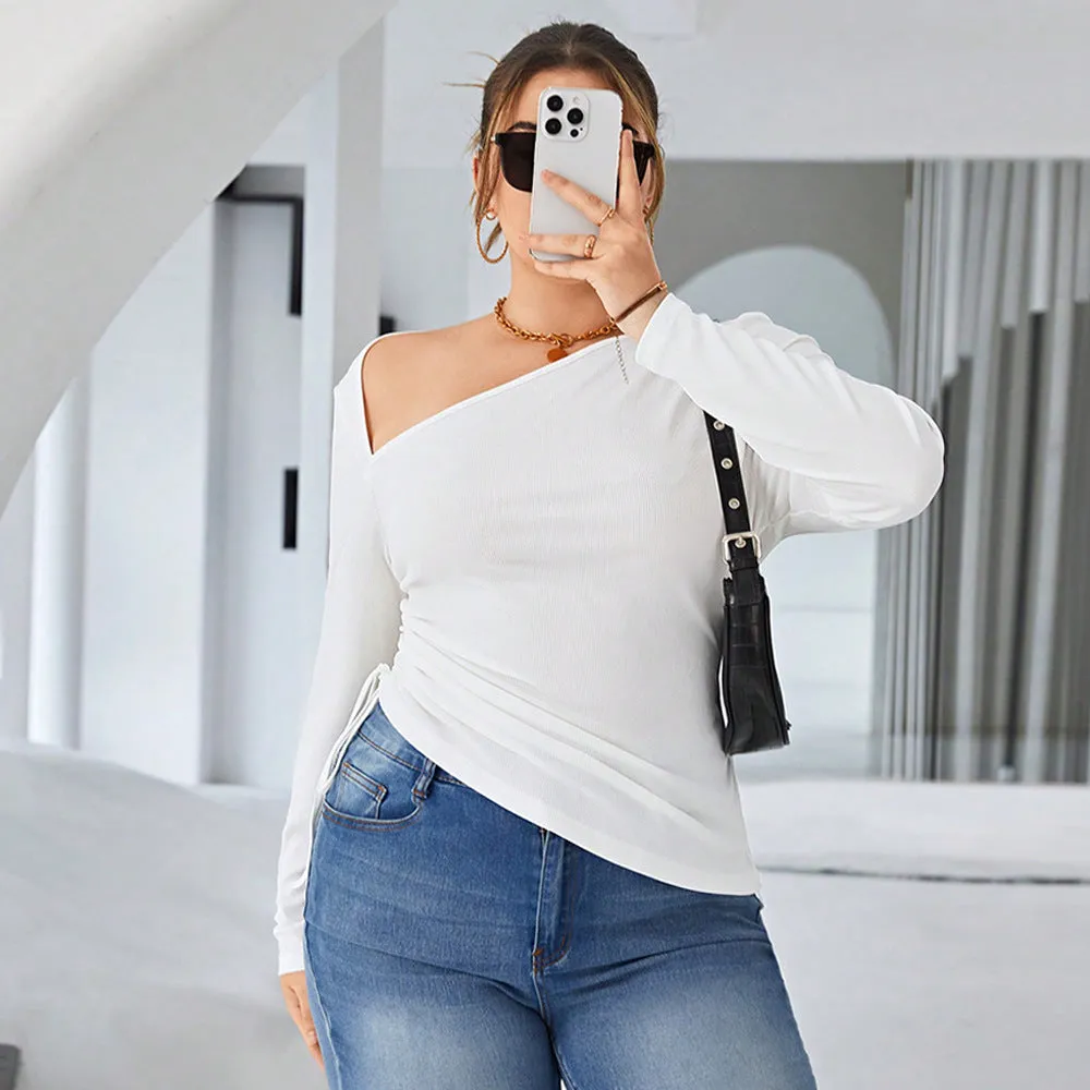 Women’s Plus Size One Shoulder Top