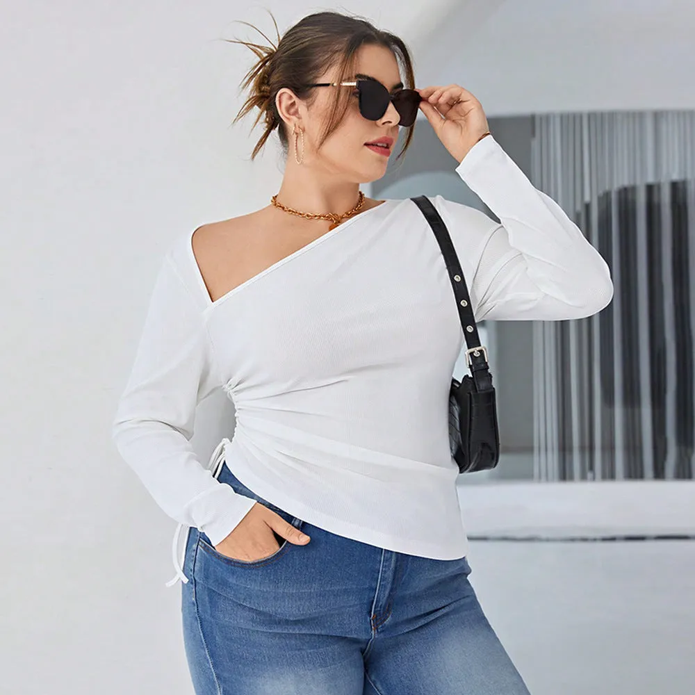 Women’s Plus Size One Shoulder Top