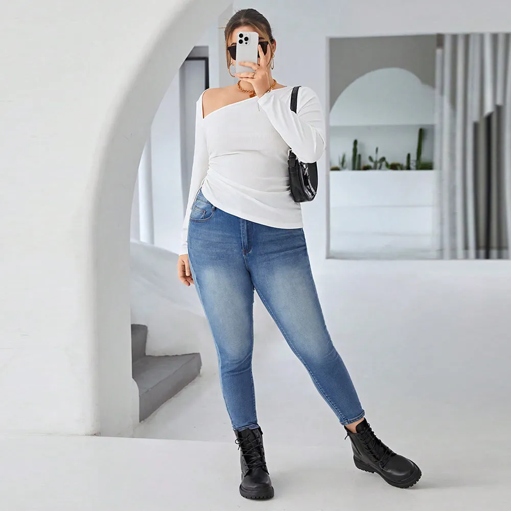 Women’s Plus Size One Shoulder Top