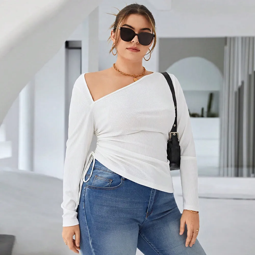 Women’s Plus Size One Shoulder Top