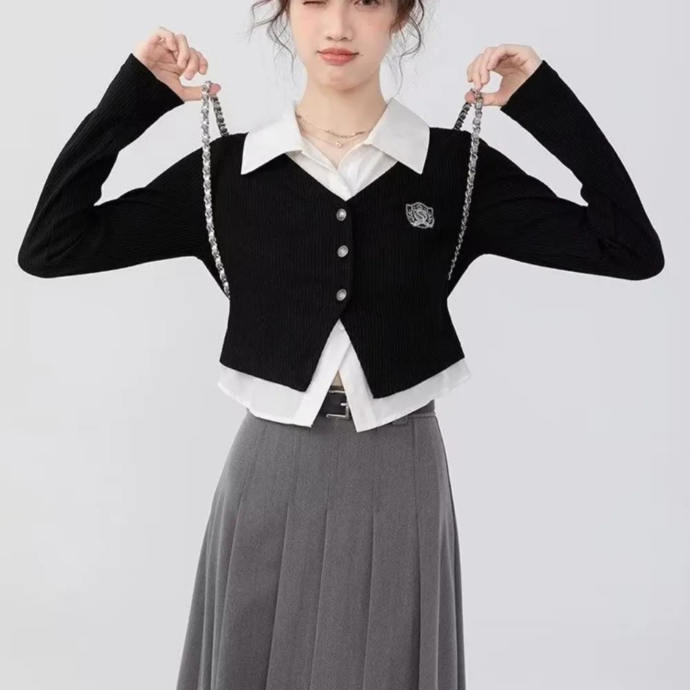 Women's Preppy Slim Fit Top