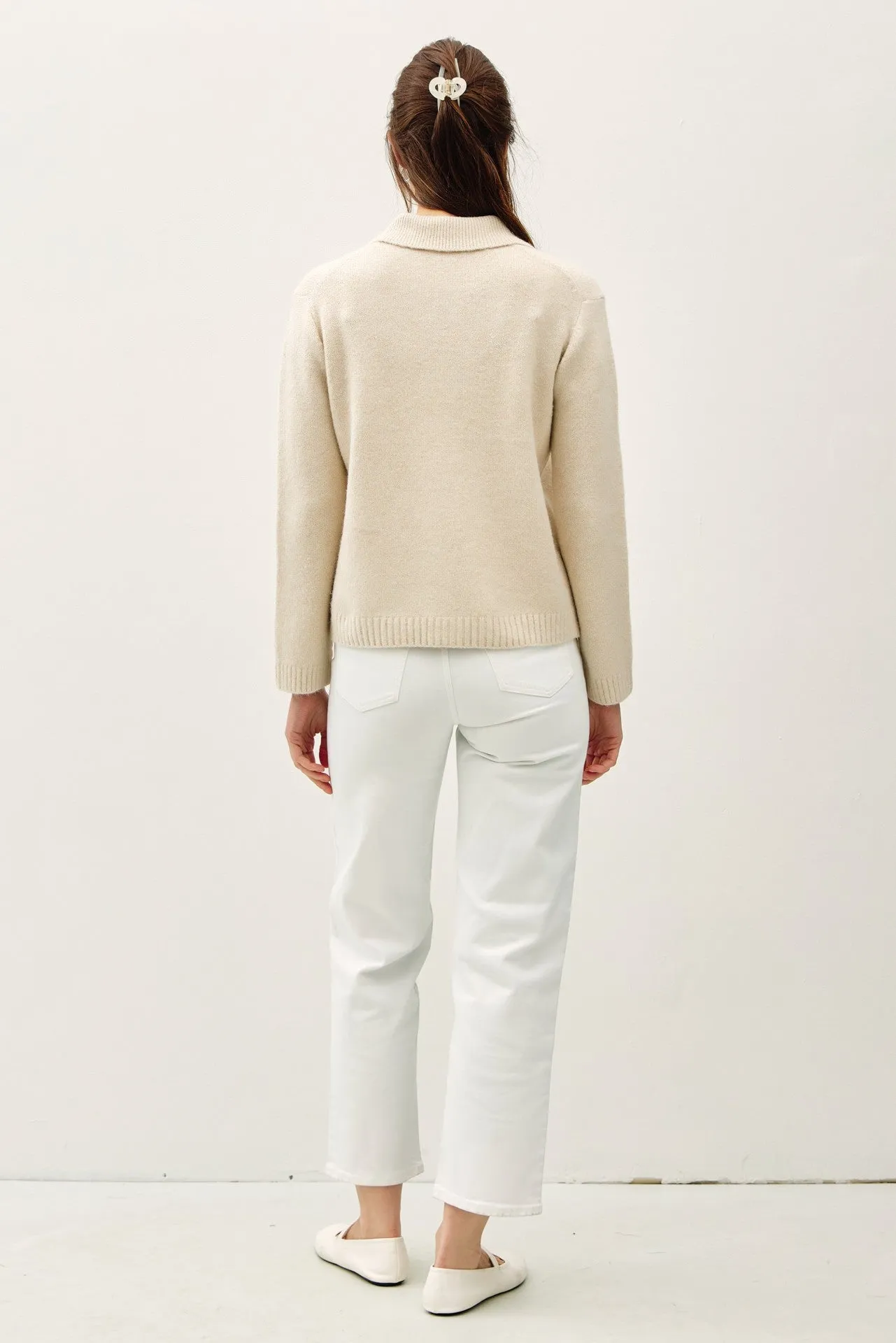 WOOL COLLARED BUTTON DOWN
