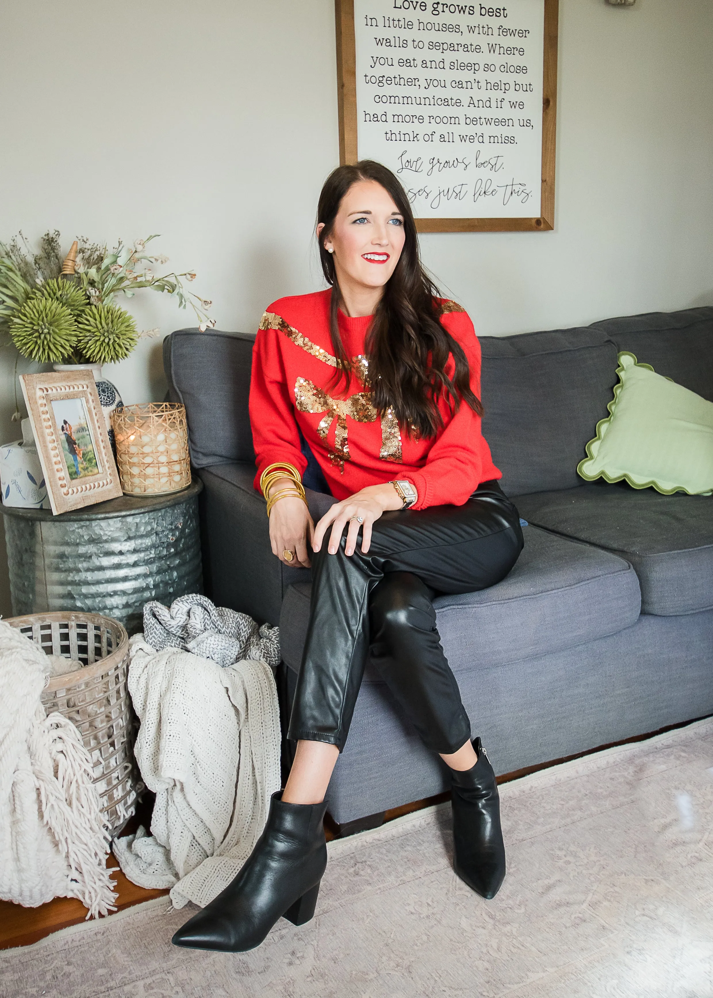 Wrapped with a Bow Red Sweater